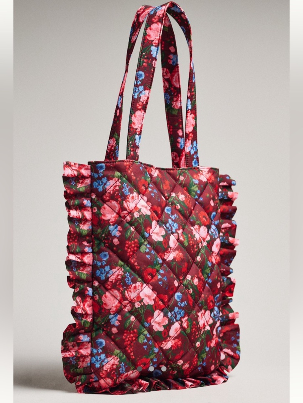 NWT Anthropologie Maeve Floral Ruffle Tote